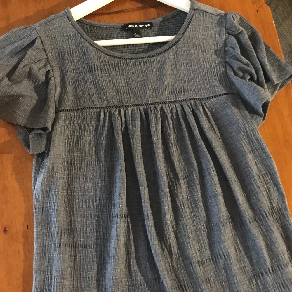 Denim blue top
